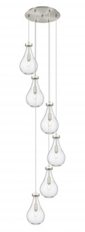 Owego - 6 Light - 16 inch - Brushed Satin Nickel - Multi Pendant (3442|116-451-1P-SN-G451-7SDY)