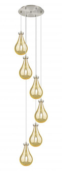 Owego - 6 Light - 16 inch - Brushed Satin Nickel - Multi Pendant (3442|116-451-1P-SN-G451-7ME)