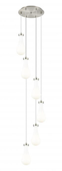 Owego - 6 Light - 16 inch - Brushed Satin Nickel - Multi Pendant (3442|116-451-1P-SN-G451-5GWH)