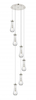 Owego - 6 Light - 16 inch - Brushed Polished Nickel - Multi Pendant (3442|116-451-1P-PN-G451-4SDY)