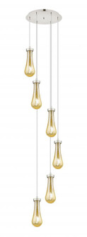Owego - 6 Light - 16 inch - Brushed Polished Nickel - Multi Pendant (3442|116-451-1P-PN-G451-4ME)