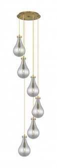 Owego - 6 Light - 16 inch - Brushed Brass - Multi Pendant (3442|116-451-1P-BB-G451-7SM)