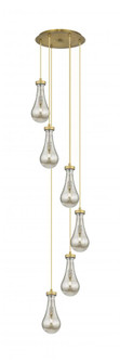 Owego - 6 Light - 16 inch - Brushed Brass - Multi Pendant (3442|116-451-1P-BB-G451-5ME)