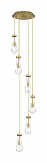 Owego - 6 Light - 16 inch - Brushed Brass - Multi Pendant (3442|116-451-1P-BB-G451-4CL)