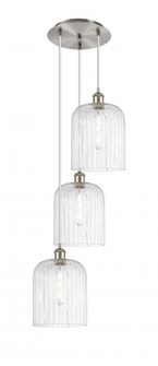 Bridal Veil - 3 Light - 12 inch - Brushed Satin Nickel - Cord Hung - Multi Pendant (3442|113B-3P-SN-G559-8SDY)