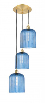 Bridal Veil - 3 Light - 12 inch - Satin Gold - Cord Hung - Multi Pendant (3442|113B-3P-SG-G559-8BL)