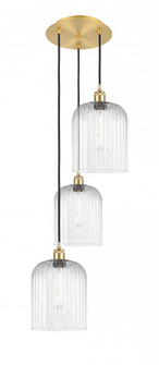 Bridal Veil - 3 Light - 12 inch - Satin Gold - Cord Hung - Multi Pendant (3442|113B-3P-SG-G559-8CL)