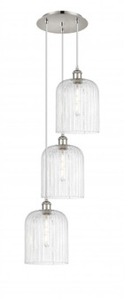 Bridal Veil - 3 Light - 12 inch - Polished Nickel - Cord Hung - Multi Pendant (3442|113B-3P-PN-G559-8SDY)