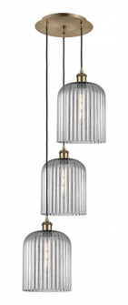 Bridal Veil - 3 Light - 12 inch - Antique Brass - Cord Hung - Multi Pendant (3442|113B-3P-AB-G559-8SM)