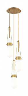 Milan - 3 Light - 12 inch - Brushed Brass - Multi Pendant (3442|113-452-1P-BB-G452-4GWH)
