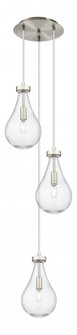 Owego - 3 Light - 13 inch - Brushed Satin Nickel - Multi Pendant (3442|113-451-1P-SN-G451-7SDY)