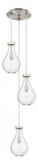 Owego - 3 Light - 13 inch - Brushed Satin Nickel - Multi Pendant (3442|113-451-1P-SN-G451-7CL)