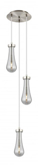 Owego - 3 Light - 13 inch - Brushed Satin Nickel - Multi Pendant (3442|113-451-1P-SN-G451-4SM)