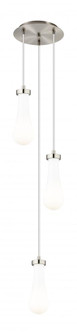 Owego - 3 Light - 13 inch - Brushed Satin Nickel - Multi Pendant (3442|113-451-1P-SN-G451-4GWH)