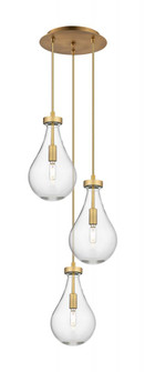 Owego - 3 Light - 13 inch - Brushed Brass - Multi Pendant (3442|113-451-1P-BB-G451-7CL)