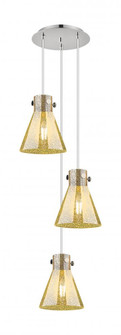 Newton Cone - 3 Light - 16 inch - Polished Nickel - Multi Pendant (3442|113-410-1PS-PN-G411-8ME)