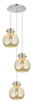 Newton Sphere - 3 Light - 16 inch - Polished Nickel - Cord hung - Multi Pendant (3442|113-410-1PS-PN-G410-8ME)