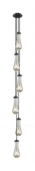 Owego - 6 Light - 7 inch - Brushed Matte Black - Multi Pendant (3442|106-451-1P-BK-G451-4ME)