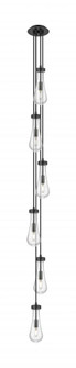 Owego - 6 Light - 7 inch - Matte Black - Multi Pendant (3442|106-451-1P-BK-G451-4CL)