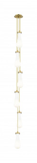 Owego - 6 Light - 7 inch - Brushed Brushed Brass - Multi Pendant (3442|106-451-1P-BB-G451-4GWH)