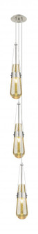 Milan - 3 Light - 6 inch - Brushed Satin Nickel - Multi Pendant (3442|103-452-1P-SN-G452-4ME)