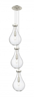Owego - 3 Light - 7 inch - Brushed Satin Nickel - Multi Pendant (3442|103-451-1P-SN-G451-7CL)