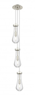 Owego - 3 Light - 7 inch - Brushed Satin Nickel - Multi Pendant (3442|103-451-1P-SN-G451-4CL)