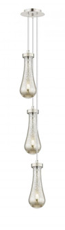 Owego - 3 Light - 7 inch - Brushed Polished Nickel - Multi Pendant (3442|103-451-1P-PN-G451-4ME)