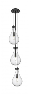 Owego - 3 Light - 7 inch - Matte Black - Multi Pendant (3442|103-451-1P-BK-G451-7CL)