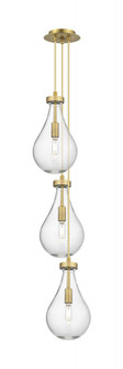 Owego - 3 Light - 7 inch - Brushed Brass - Multi Pendant (3442|103-451-1P-BB-G451-7CL)