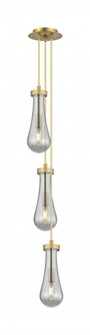 Owego - 3 Light - 7 inch - Brushed Brass - Multi Pendant (3442|103-451-1P-BB-G451-4SM)
