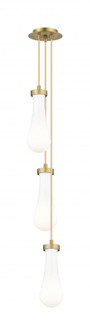 Owego - 3 Light - 7 inch - Brushed Brushed Brass - Multi Pendant (3442|103-451-1P-BB-G451-4GWH)