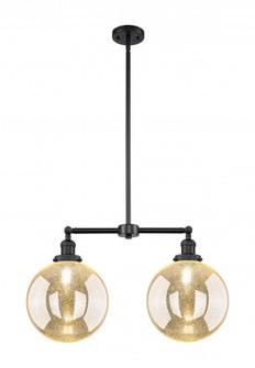 Beacon - 2 Light - 25 inch - Matte Black - Stem Hung - Adjustable Island Light (3442|209-BK-G208-10)