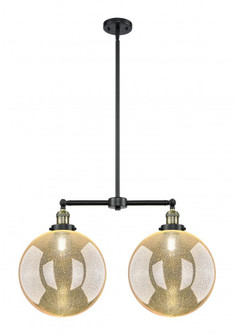 Beacon - 2 Light - 27 inch - Black Antique Brass - Stem Hung - Adjustable Island Light (3442|209-BAB-G208-12)