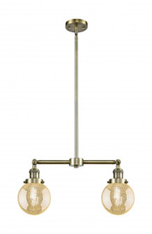 Beacon - 2 Light - 23 inch - Antique Brass - Stem Hung - Adjustable Island Light (3442|209-AB-G208-6)