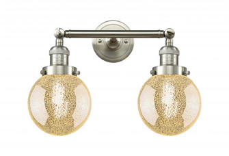 Beacon - 2 Light - 17 inch - Brushed Satin Nickel - Adjustable Bath Vanity Light (3442|208-SN-G208-6)