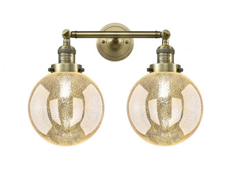 Beacon - 2 Light - 19 inch - Antique Brass - Adjustable Bath Vanity Light (3442|208-AB-G208-8)