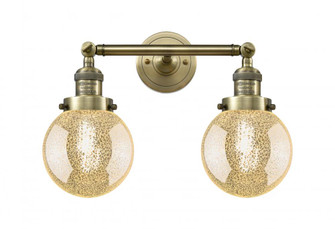 Beacon - 2 Light - 17 inch - Antique Brass - Adjustable Bath Vanity Light (3442|208-AB-G208-6)