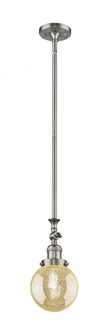 Beacon - 1 Light - 6 inch - Brushed Satin Nickel - Stem Hung - Adjustable Mini Pendant (3442|206-SN-G208-6)