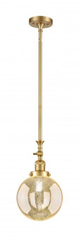Beacon - 1 Light - 8 inch - Satin Gold - Stem Hung - Adjustable Mini Pendant (3442|206-SG-G208-8)