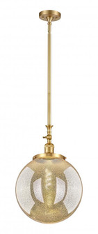 Beacon - 1 Light - 12 inch - Satin Gold - Stem Hung - Adjustable Mini Pendant (3442|206-SG-G208-14)