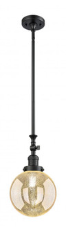 Beacon - 1 Light - 8 inch - Matte Black - Stem Hung - Adjustable Mini Pendant (3442|206-BK-G208-8)