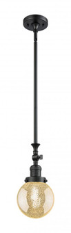 Beacon - 1 Light - 6 inch - Matte Black - Stem Hung - Adjustable Mini Pendant (3442|206-BK-G208-6)