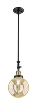 Beacon - 1 Light - 8 inch - Black Antique Brass - Stem Hung - Adjustable Mini Pendant (3442|206-BAB-G208-8)