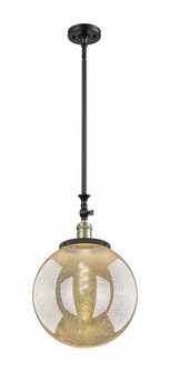 Beacon - 1 Light - 12 inch - Black Antique Brass - Stem Hung - Adjustable Mini Pendant (3442|206-BAB-G208-14)