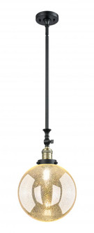 Beacon - 1 Light - 10 inch - Black Antique Brass - Stem Hung - Adjustable Mini Pendant (3442|206-BAB-G208-10)