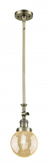 Beacon - 1 Light - 6 inch - Antique Brass - Stem Hung - Adjustable Mini Pendant (3442|206-AB-G208-6)