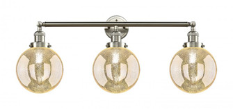 Beacon - 3 Light - 32 inch - Brushed Satin Nickel - Bath Vanity Light (3442|205-SN-G208-8)