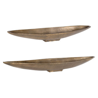 Uttermost River Run Antique Brass Bowls Set/2 (85|18230)