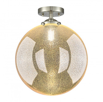 Beacon - 1 Light - 12 inch - Brushed Satin Nickel - Semi-Flush Mount (3442|284-1C-SN-G208-12)